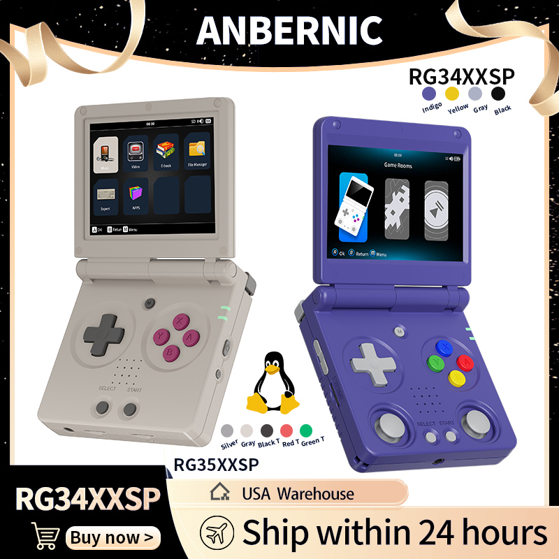 Retro Gaming Tablet - Anbernic RG34XXSP RG35XXSP Flip Elde Taşınabilir