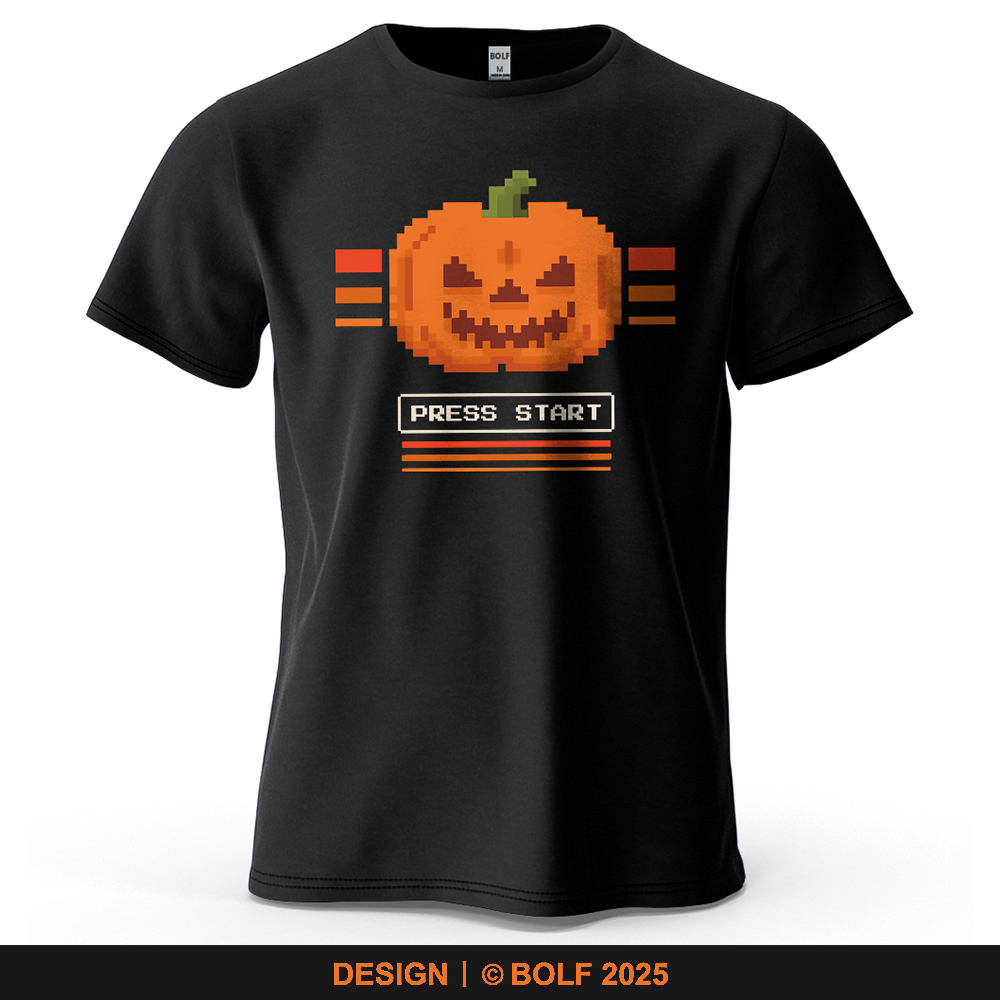 Retro Gaming Events - Cadılar bayramı Balkabağı Baskılı erkek T-Shirt