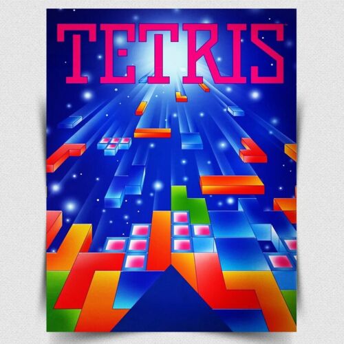 Game Retro Gaming - TETRIS METAL SIGN PLAQUE - Retro