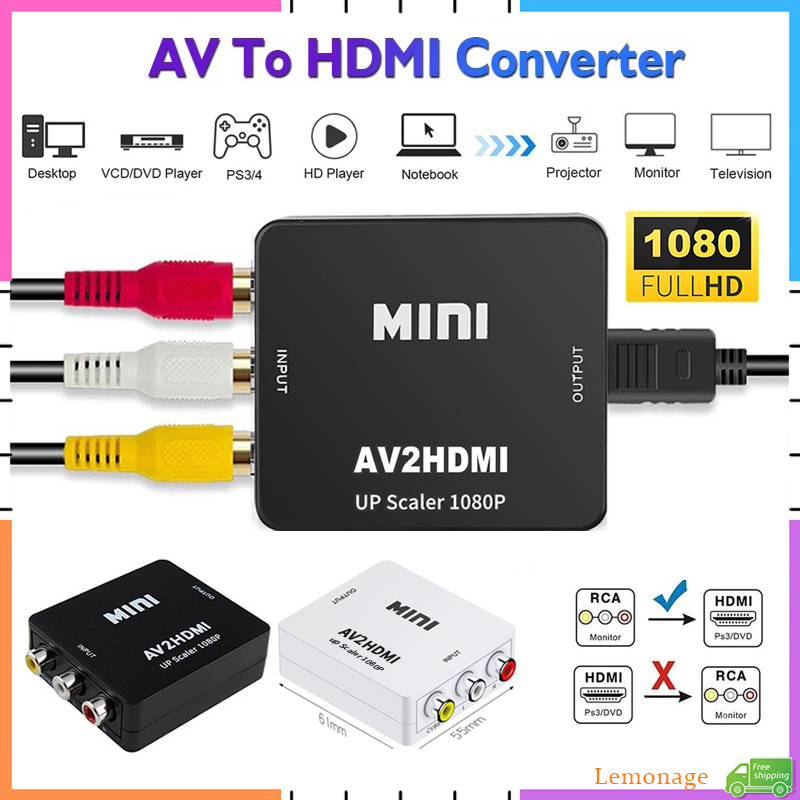 Retro Gaming With Projector - AV RCA HDMI Dönüştürücü 1080 P