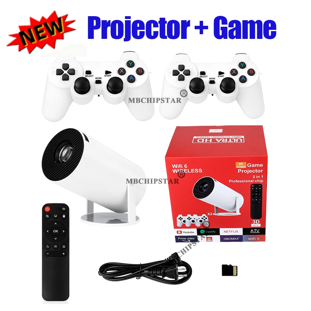 Retro Gaming With Projector - H90PRO 4K Oyun Projektörü 19000+ 3D