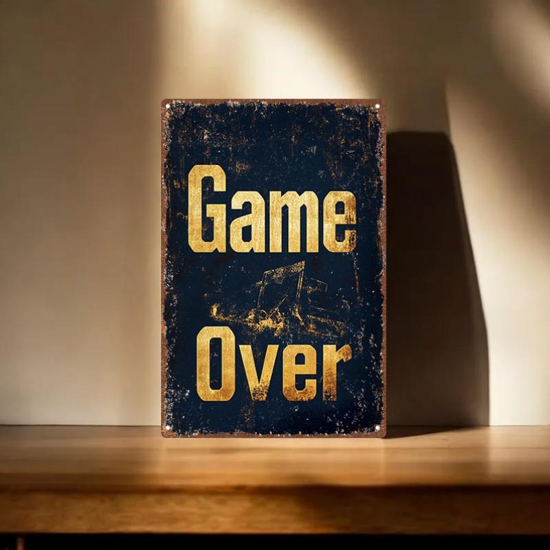 Vintage Game Over Metal Tabela - Game Retro Gaming incelemesi ve fiyatı