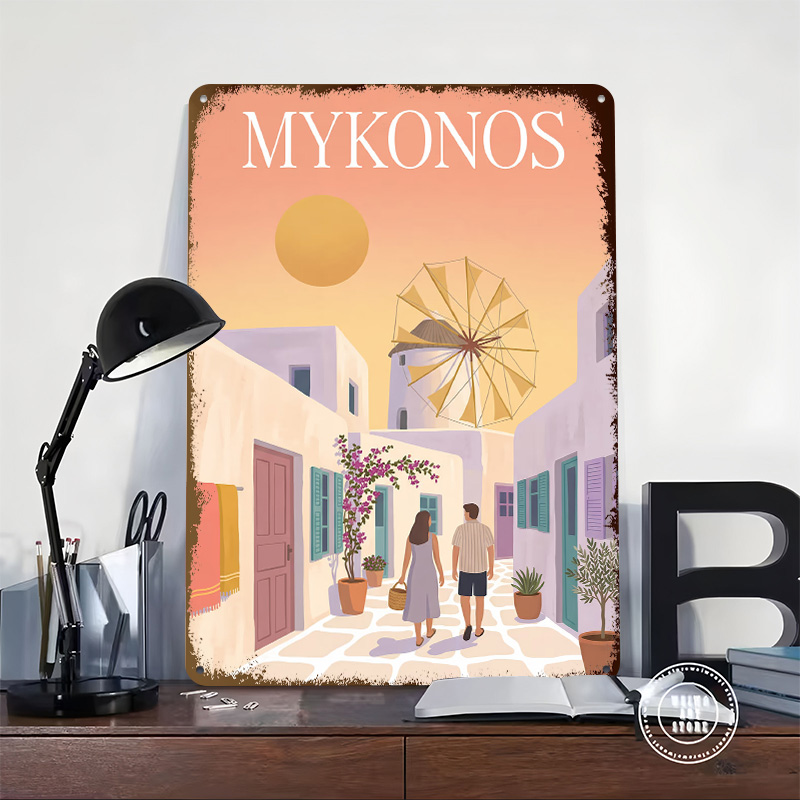 Mykonos Yunanistan Metal Poste - Retro Gaming Bar incelemesi ve fiyatı