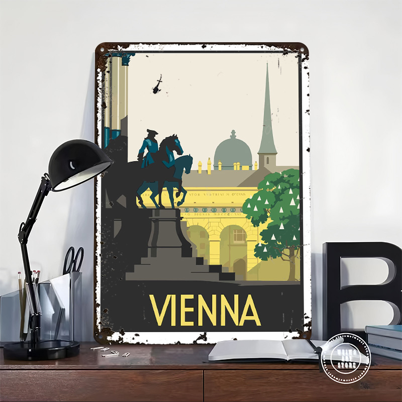 Viyana Metal Poster Özel Duvar - Retro Gaming Vienna incelemesi ve fiyatı