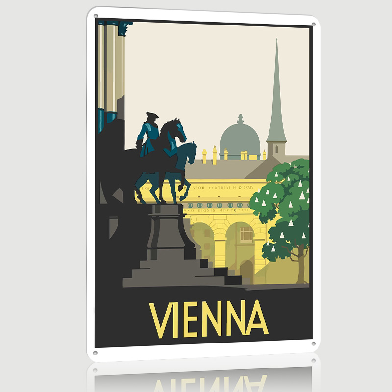 Viyana Metal Poster Özel Duvar - Retro Gaming Vienna incelemesi ve fiyatı