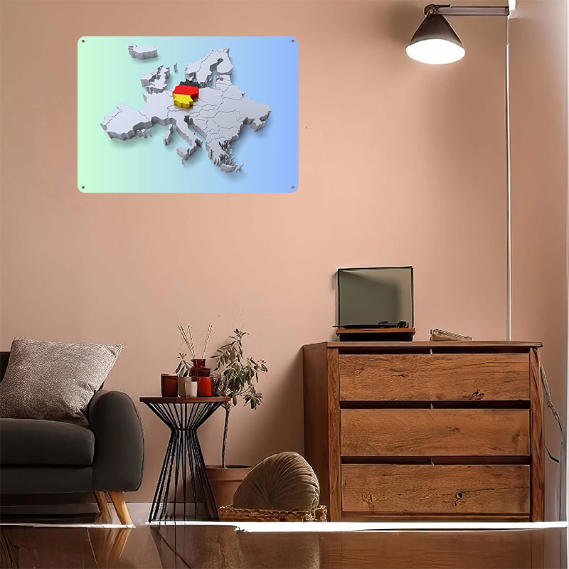 Almanya Avrupa Haritası Metal  - Retro Gaming On incelemesi ve fiyatı